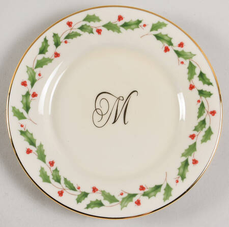 Holiday (Dimension) Accent Bread & Butter Plate Mono "M"