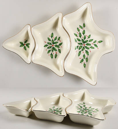 Holiday (Dimension) 3 Section Tree Shaped Server (Top, Middle & Bottom Sections)