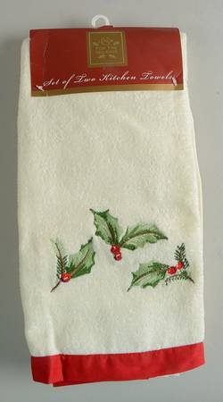 Holiday (Dimension) Embroidered Cloth Dish Towel - Set of 2