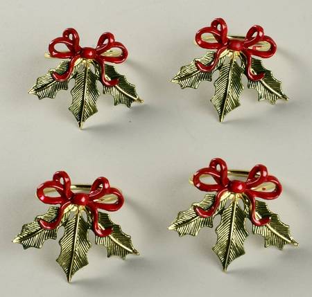 Holiday (Dimension) Metal Napkin Ring - Set of 4
