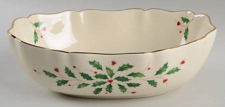 Holiday (Dimension) 10" Oval Fluted Bowl
