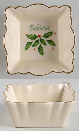Holiday (Dimension) Miniature Square Fluted Bowl