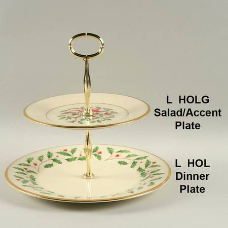 Holiday (Dimension) Mixed/Match 2 Tier Serving Tray