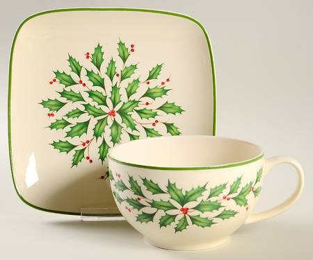 Holiday (Dimension) Snack Plate & Cup Set