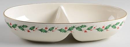 Holiday (Dimension) 13" Oval Divided Vegetable Bowl