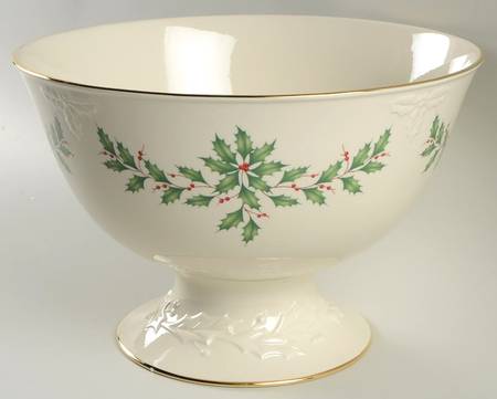 Holiday (Dimension) Sculptured Pedestal Punch Bowl