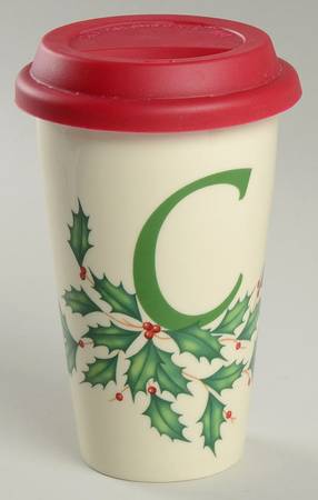 Holiday (Dimension) Travel Tumbler Monogram C & Silicone Lid