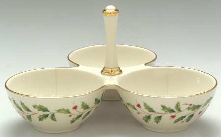 Holiday (Dimension) 3 Part Condiment Server W/Center Handle