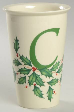 Holiday (Dimension) Monogram C Travel Tumbler No Silicone Lid