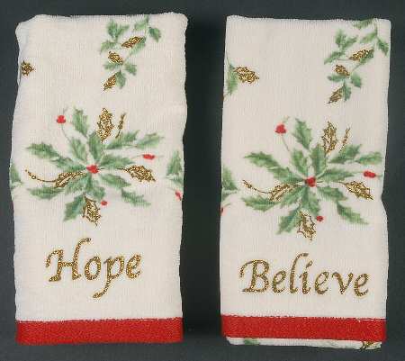 Holiday (Dimension) Set of 2 Fingertip Towels Motif 1 & Motif 2