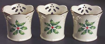 Holiday (Dimension) Small Pierced Votive Candleholder - Set of 3