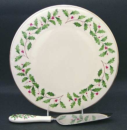 Holiday (Dimension) Cake Plate & Server Set (Boxed)