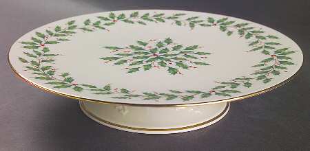Holiday (Dimension) Carved Footed Cake Plate