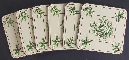Holiday (Dimension) Square Corkback Coaster - Set of 6