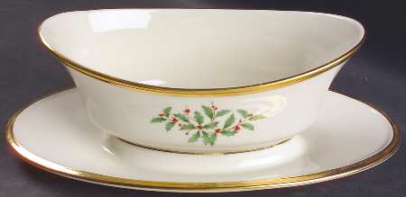Holiday (Dimension) Gravy Boat with Attached Underplate