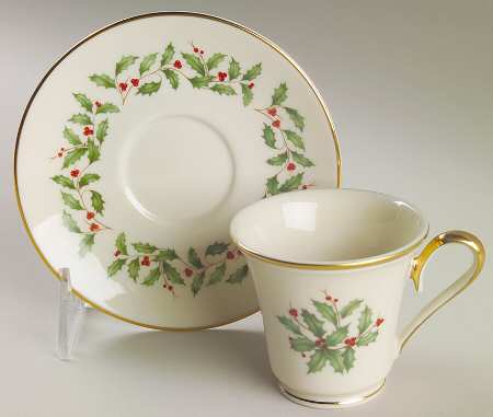 Holiday (Dimension) Footed Demitasse Cup & Saucer Set