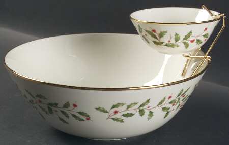Holiday (Dimension) Tier Bowl Set-2 Bowls and Metal Holder