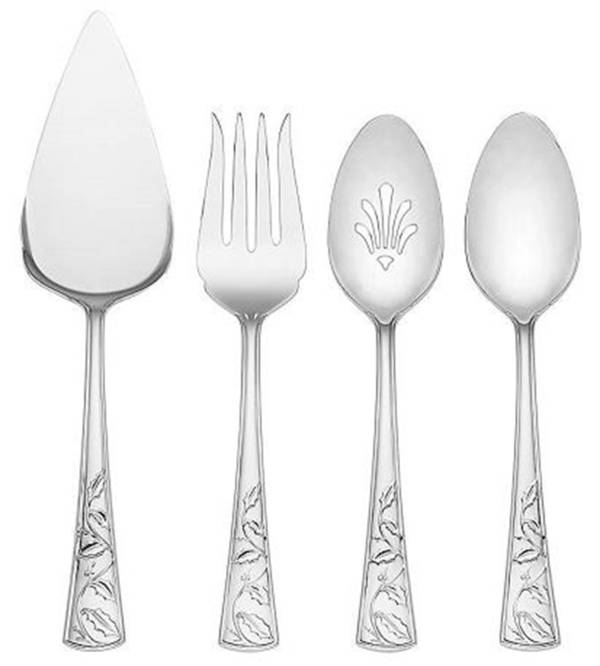 Holiday (Dimension) (4 Pc) Serving Set (All Stainless)