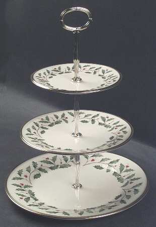 Holiday (Dimension) 13 7/8"-14 1/4" 3-Tiered Serving Tray(DP,SP,BB) HC