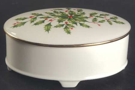 Holiday (Dimension) Oval Box & Lid 4"