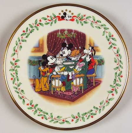 Holiday (Dimension) Ivory Disney Accent Salad Plate
