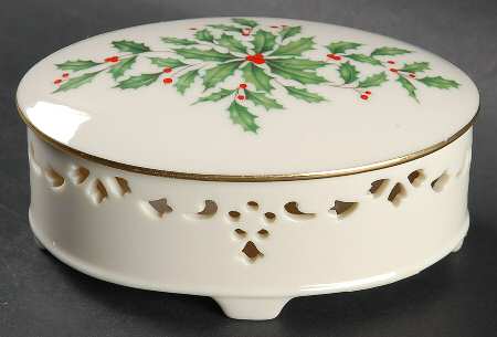 Holiday (Dimension) Pierced Oval Box W/Lid