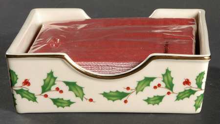 Holiday (Dimension) Napkin Holder/Box with Paper Napkins