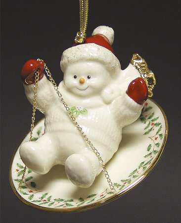 Holiday (Dimension) Saucer Snowman Ornament