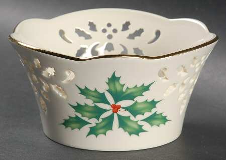 Holiday (Dimension) 5" Pierced Oval Bowl