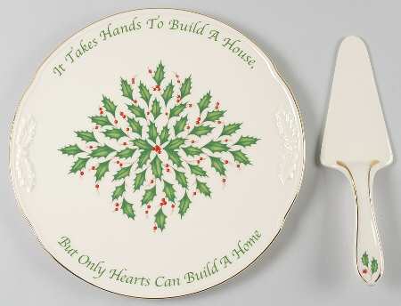 Holiday (Dimension) Cake Plate & Server Set (Boxed)