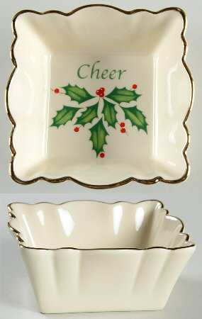 Holiday (Dimension) Miniature Square Fluted Bowl