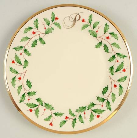 Holiday (Dimension) Accent Salad Plate Mono "P"