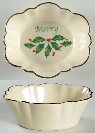 Holiday (Dimension) Miniature Oval Fluted Bowl