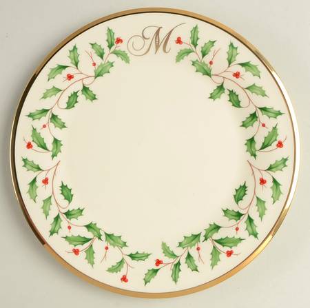 Holiday (Dimension) Accent Salad Plate Mono "M"