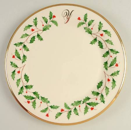 Holiday (Dimension) Accent Dinner Plate Mono "Y"