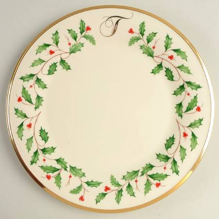 Holiday (Dimension) Accent Dinner Plate Mono "T"