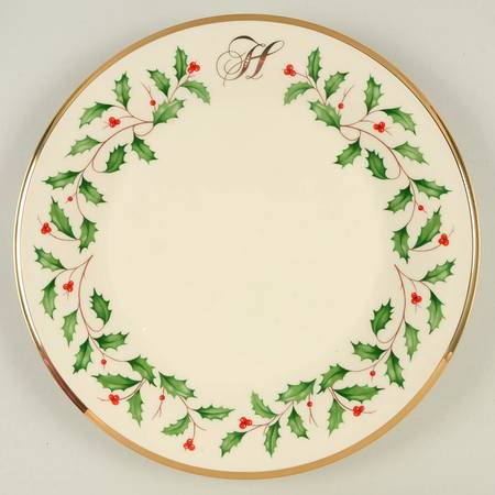 Holiday (Dimension) Accent Dinner Plate Mono "H"