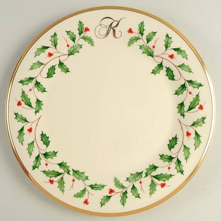 Holiday (Dimension) Accent Dinner Plate Mono "K"