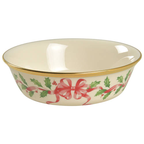 Holiday Gold (Red Ribbon Accent) 6" All Purpose Bowl