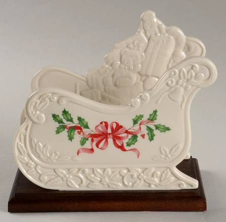 Holiday Gold (Red Ribbon Accent) Greeting Card Holder