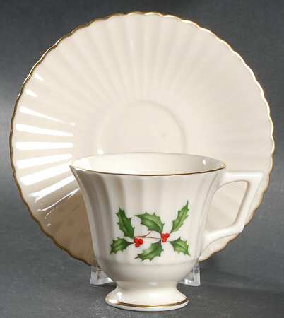 Holiday (Dimension) Footed Demitasse Cup & Saucer Set