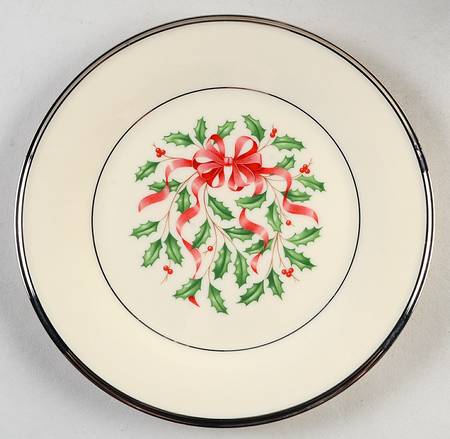 Holiday Platinum (Platinum Trim) Accent Salad Plate