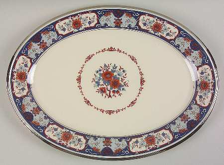 Interlude 17" Oval Serving Platter by Lenox