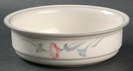Iris on Grey Soup/Cereal Bowl