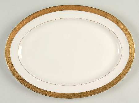 J19 Cream 11" Oval Serving Platter