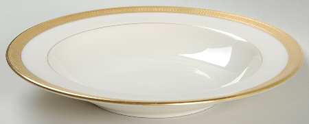 J19 Cream Large Rim Soup Bowl