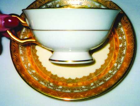 J312a Footed Cup & Saucer Set