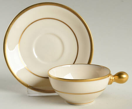 J34 Stick Handle Demitasse Cup & Saucer Set