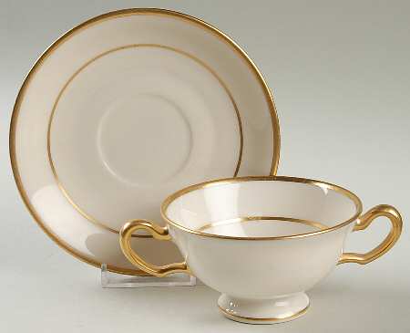 J34 Footed Bouillon Cup & Saucer