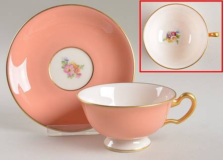 J344 Footed Cup & Saucer Set